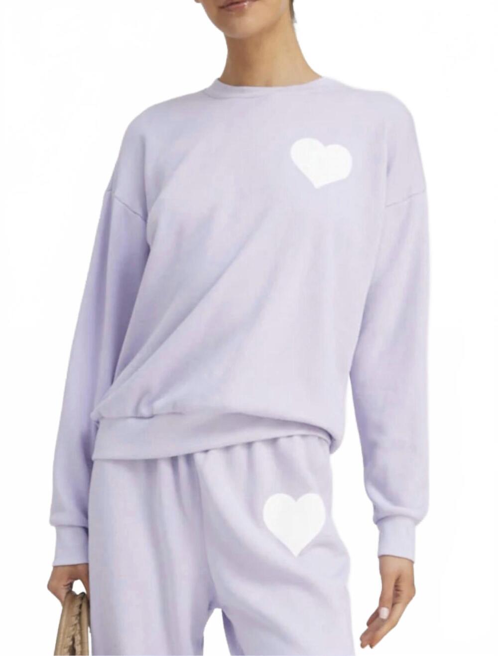 NEW SPRWMN heart sweatshirt in lavender